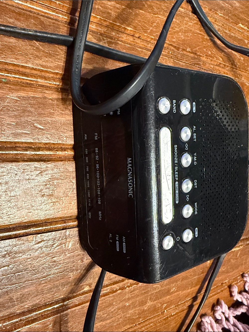 Black Digital Alarm Clock Radio with FM/AM